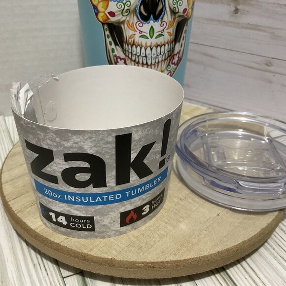 Customized Zak! Designs 20oz Double Wall Stainless Steel Tumbler - Aqua Blue - Picture 7 of 8